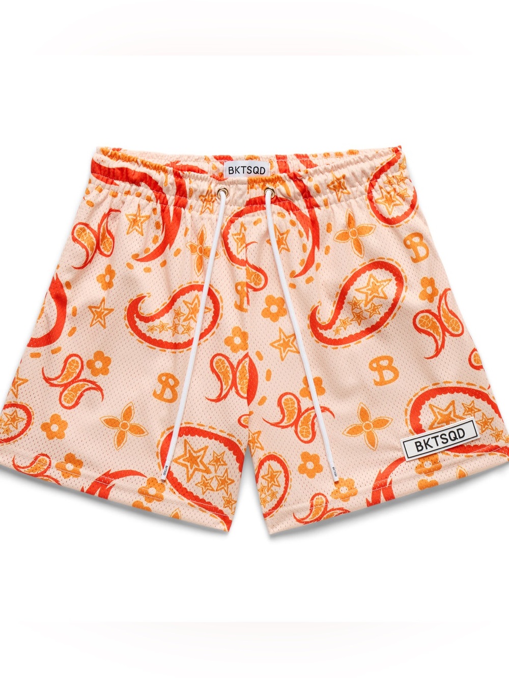 BUCKETSQUAD PEACH PAISLEY SHORTS Kids Youth size X-LARGE